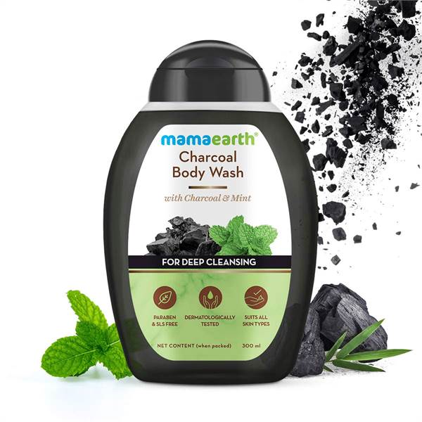 Charcoal Body Wash With Charcoal and Mint for Deep Cleansing